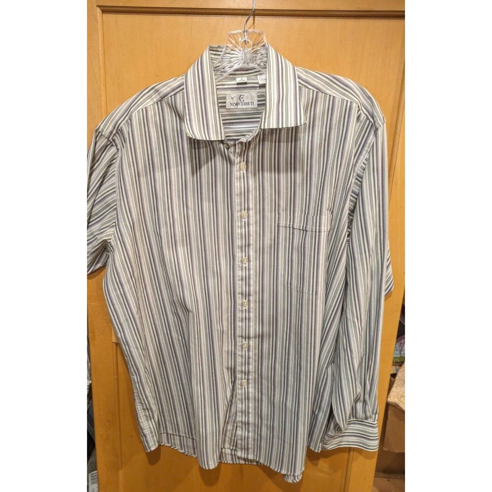 Nino‎ Cerruti Shirt Mens 16-34/35. Buttkn Up Long Sleeve